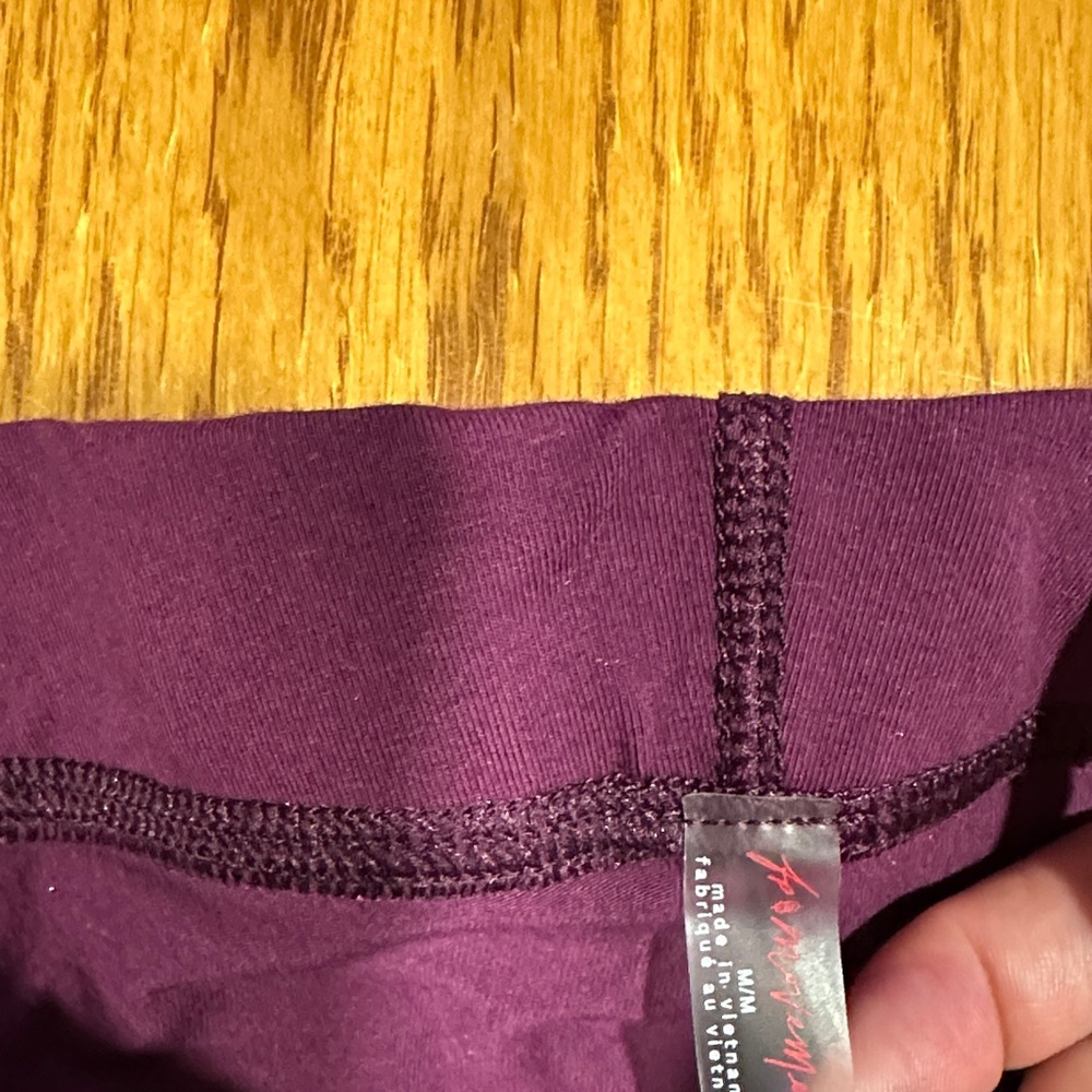*FP MOVEMENT* Plum High-Rise Biker Athletic Stretch Shorts Size Medium - Picture 4 of 5